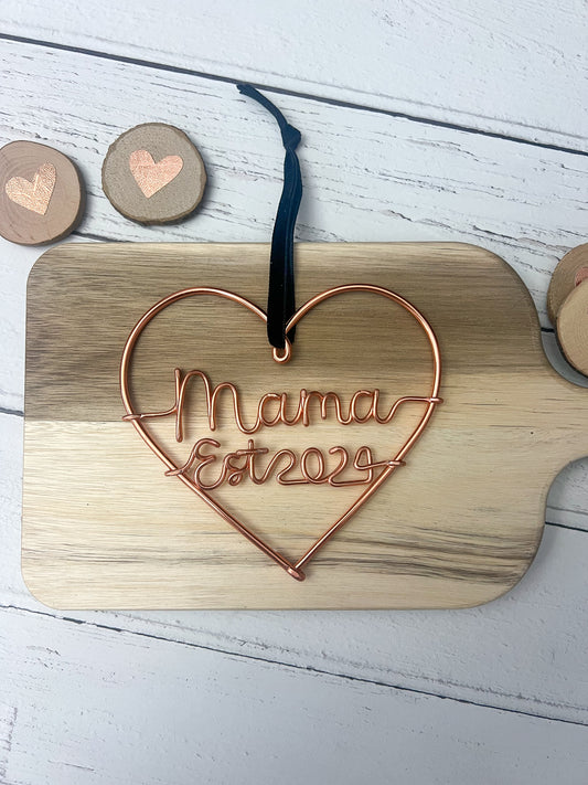 Personalised Wire Heart Decoration