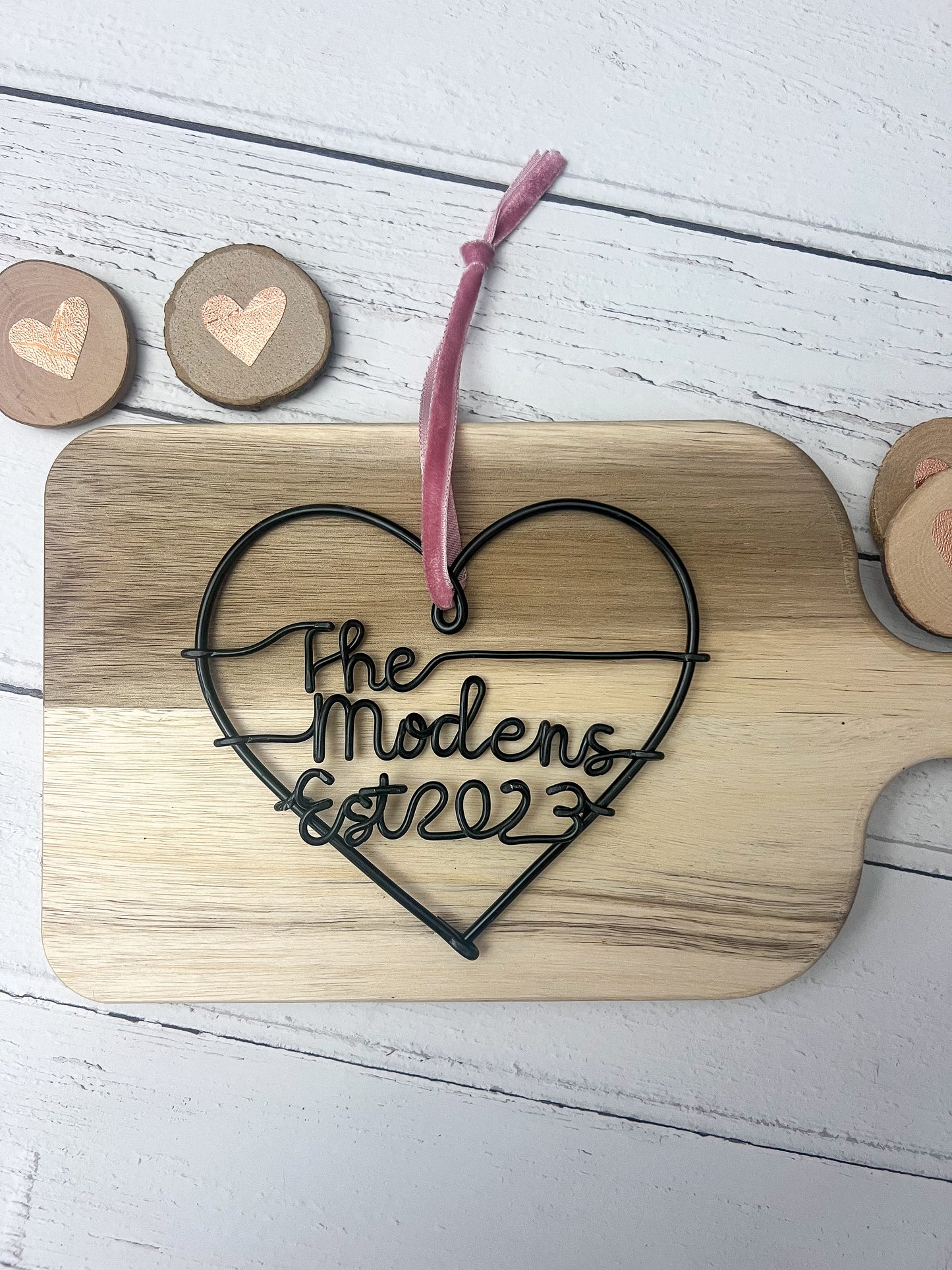 Personalised Wire Heart Decoration