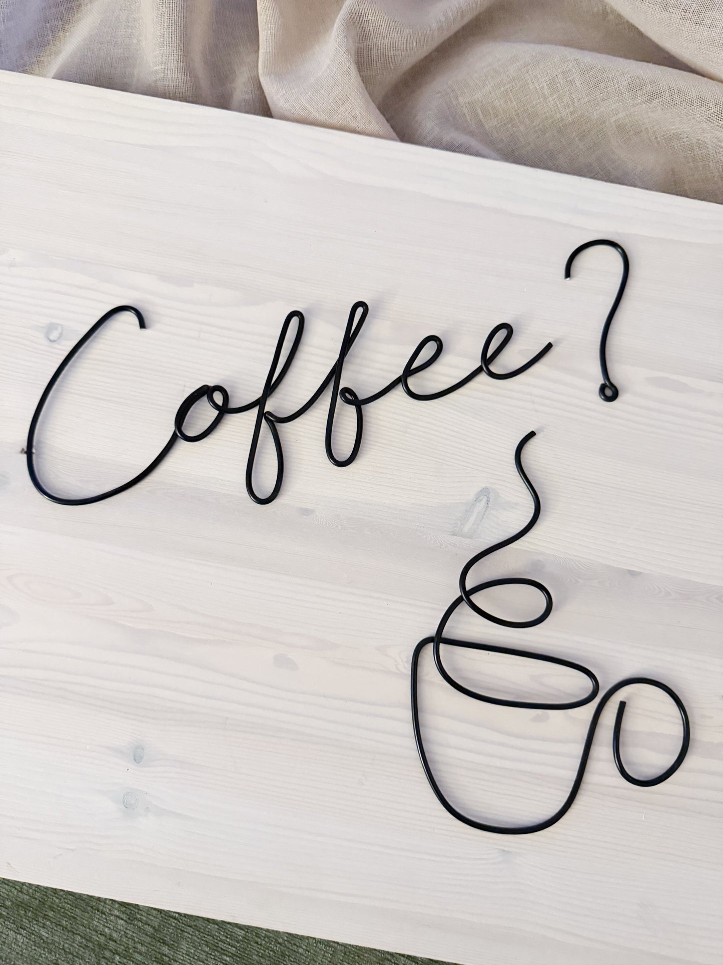 Coffee? Cup Wire Sign