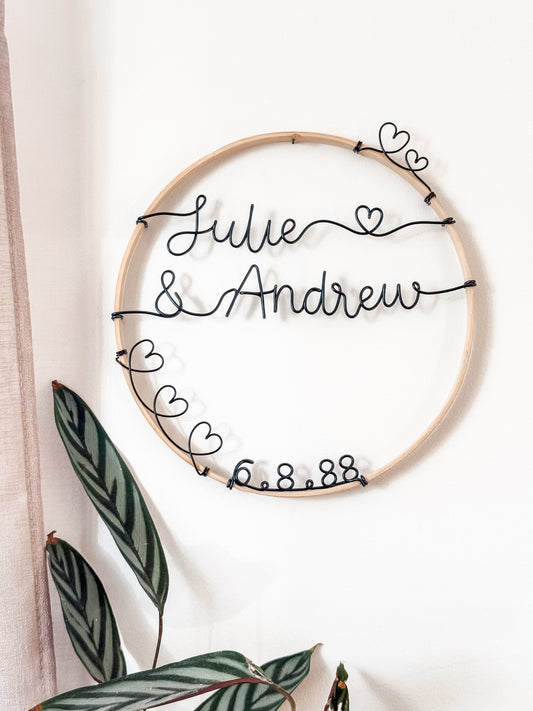 Personalised Name Hoop Sign