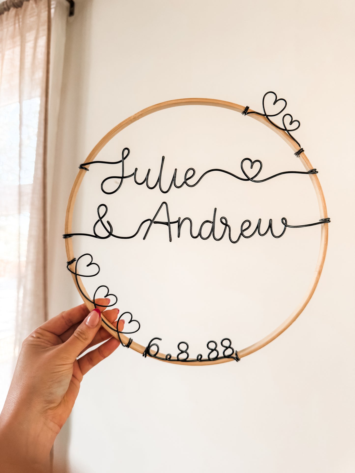 Personalised Name Hoop Sign