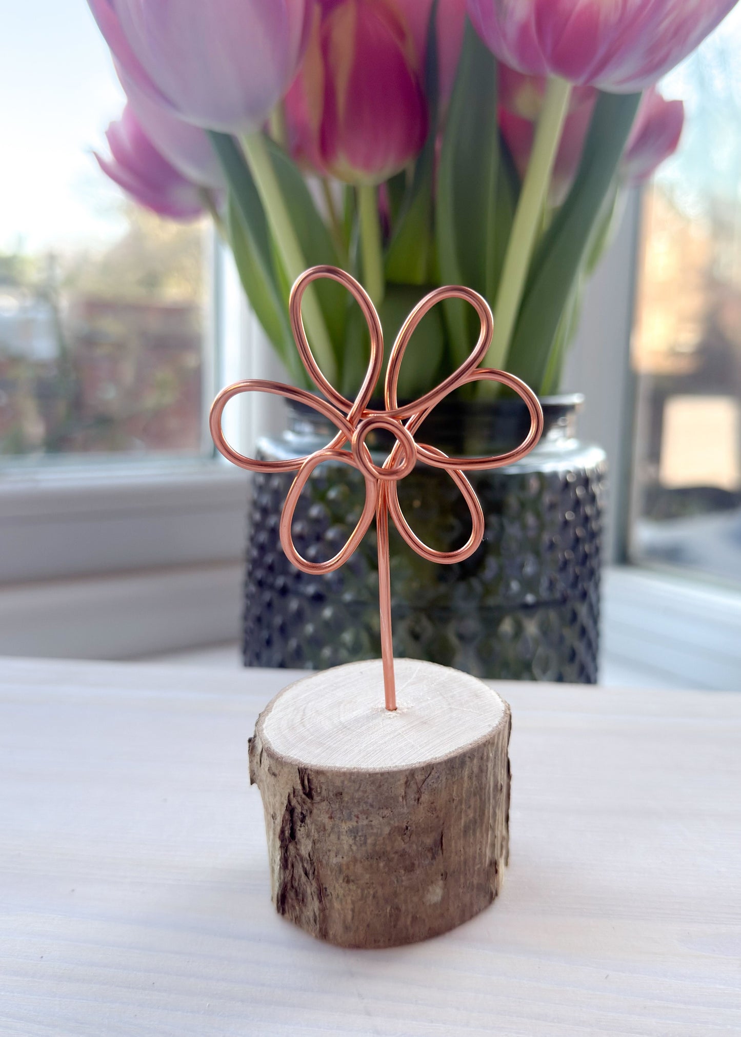 Flower Log Photo Holder