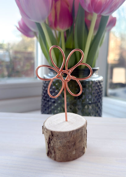 Flower Log Photo Holder