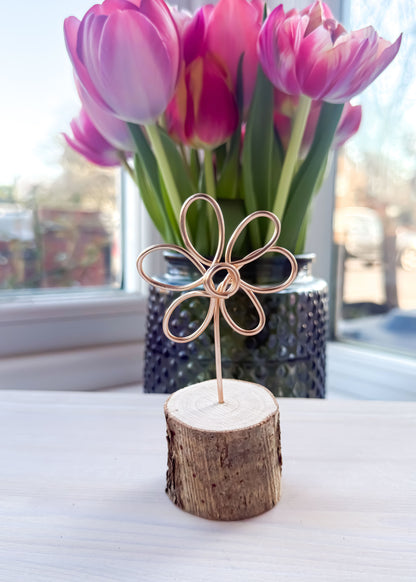 Flower Log Photo Holder