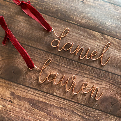 Wire Name Christmas Decoration