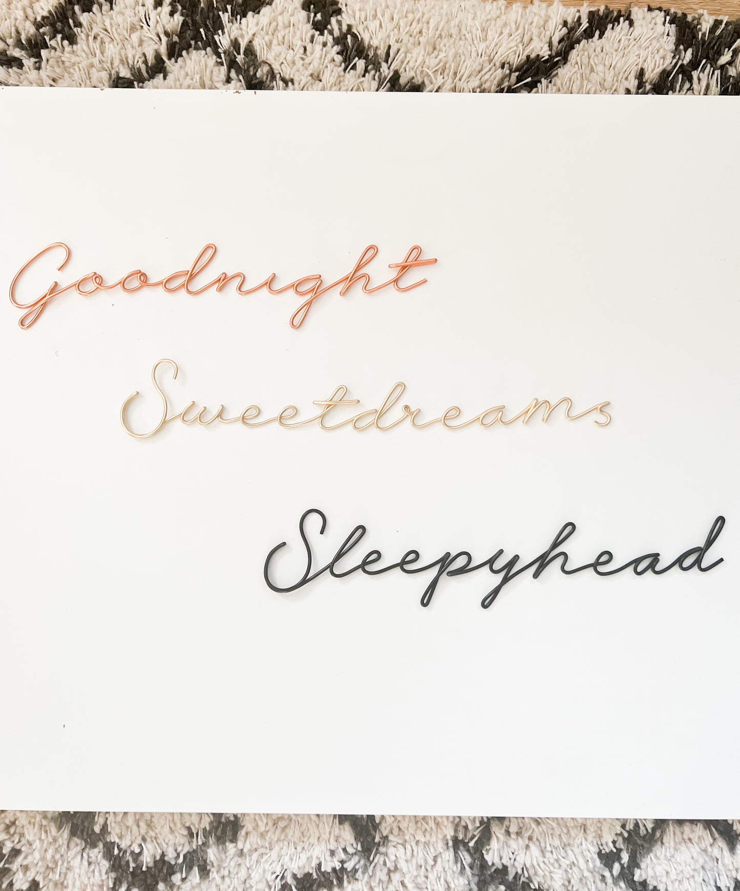 Wire Sleepyhead Sign