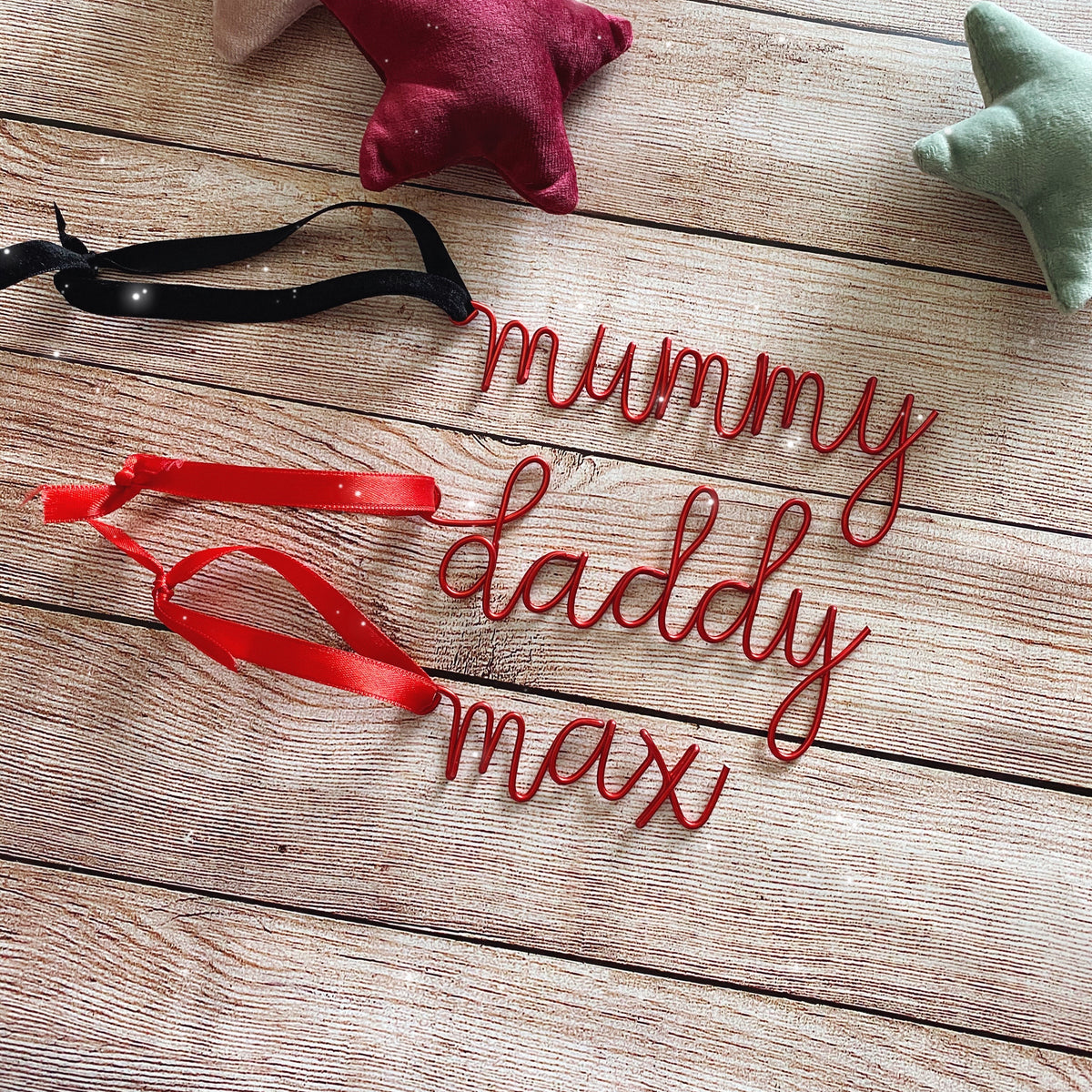 Wire Name Christmas Decoration