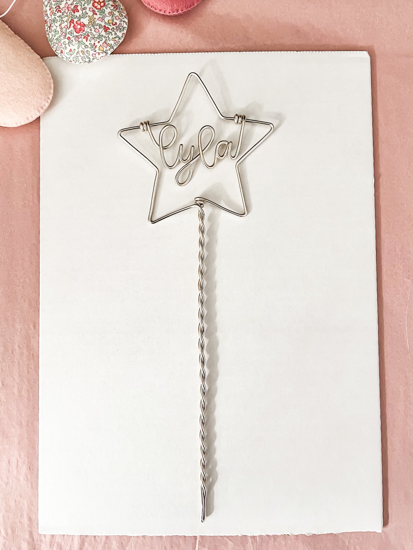 Wire Personalised Star Wand