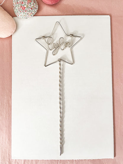 Wire Personalised Star Wand