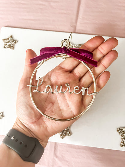 Personalised Wire Bauble