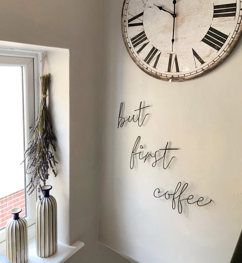'but first coffee' Large Wire Sign