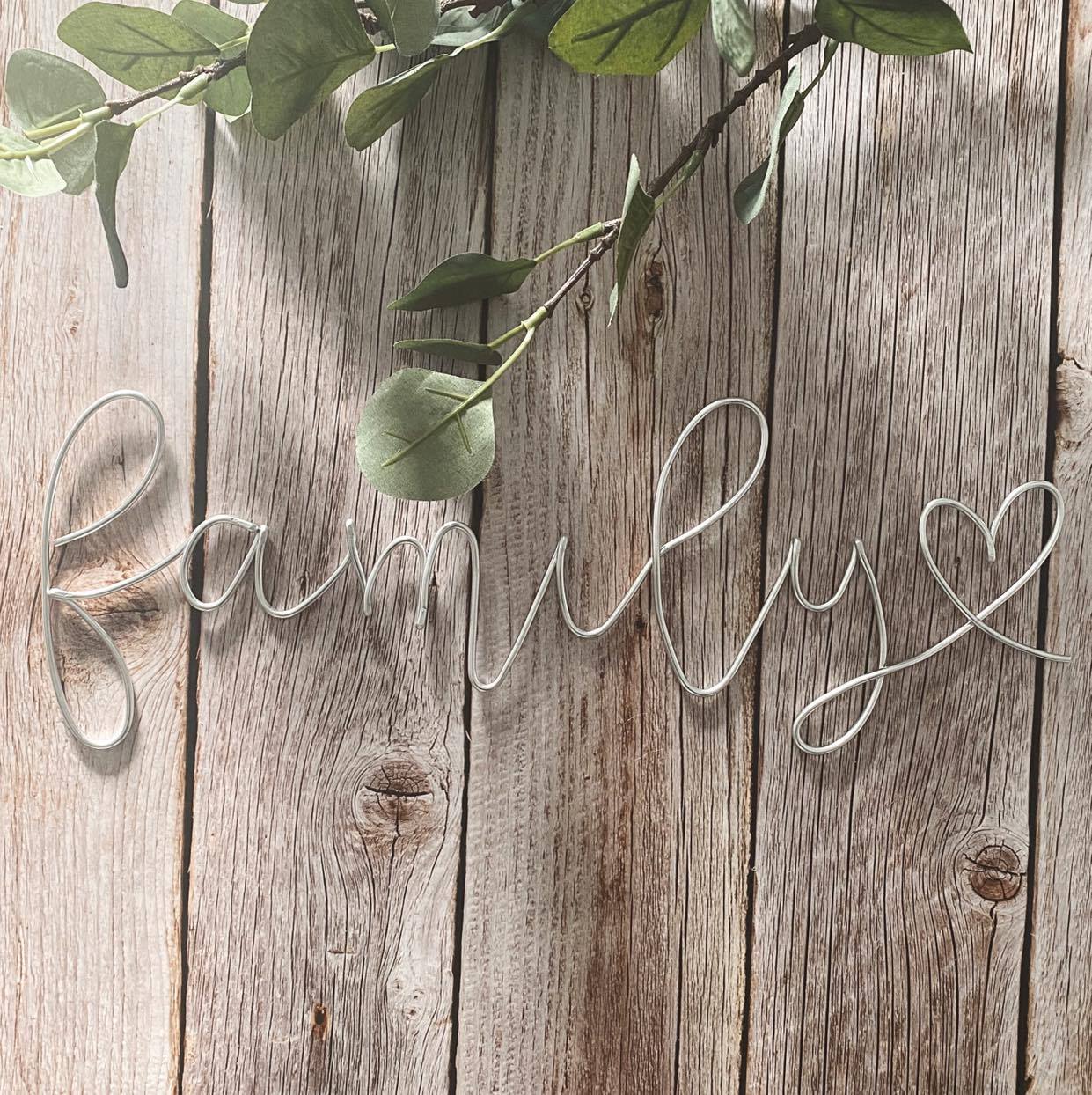 Wire Family Sign