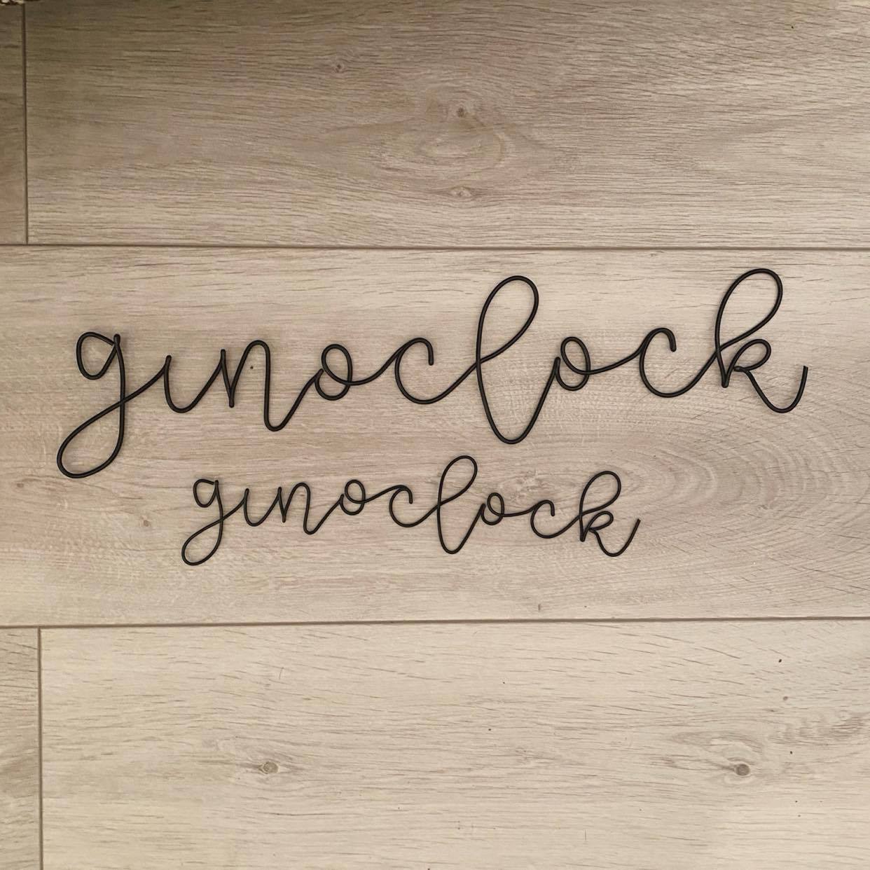 Wire Gin o Clock sign