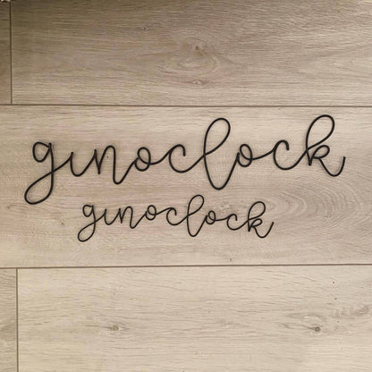 Wire Gin o Clock sign