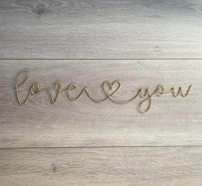 Wire Love You Sign