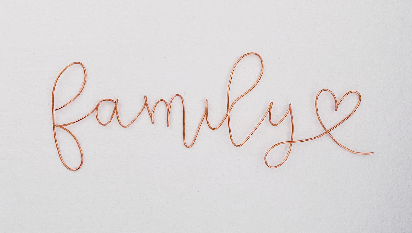 Wire Family Sign
