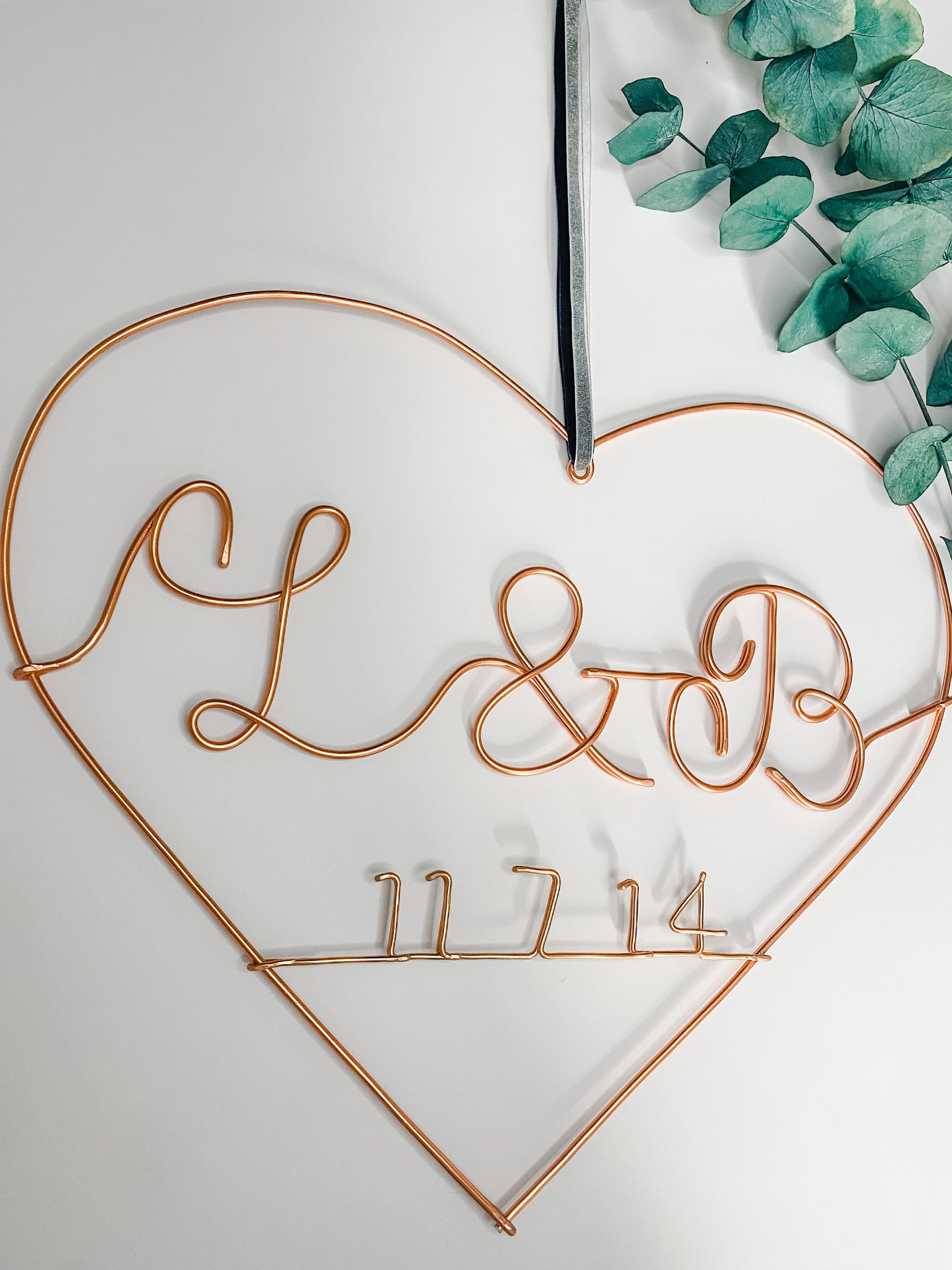 Large Personalised Wire Heart