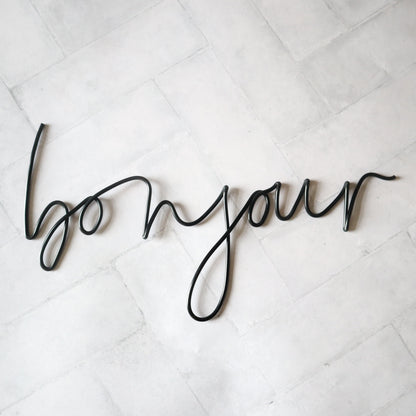 Bonjour Wire Sign