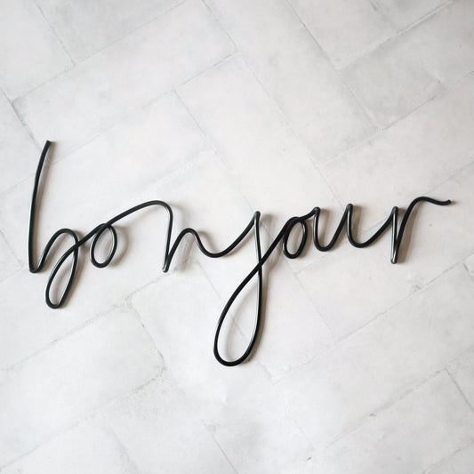 Bonjour Wire Sign