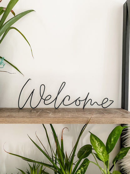 Wire Welcome Sign