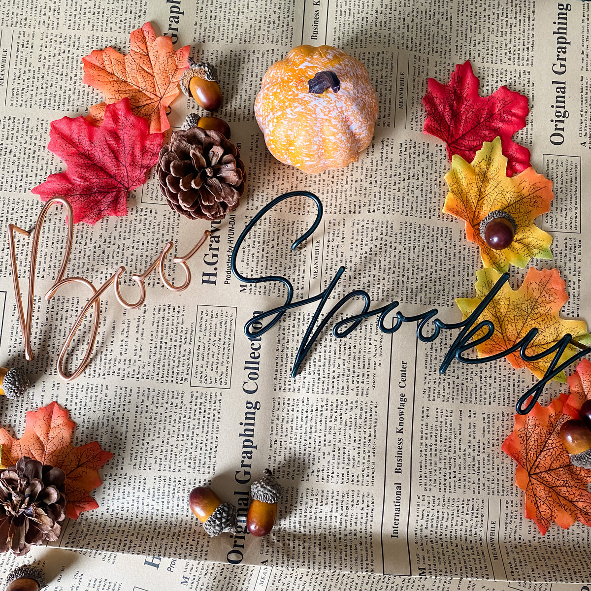 Halloween Pumpkin Word Decorations
