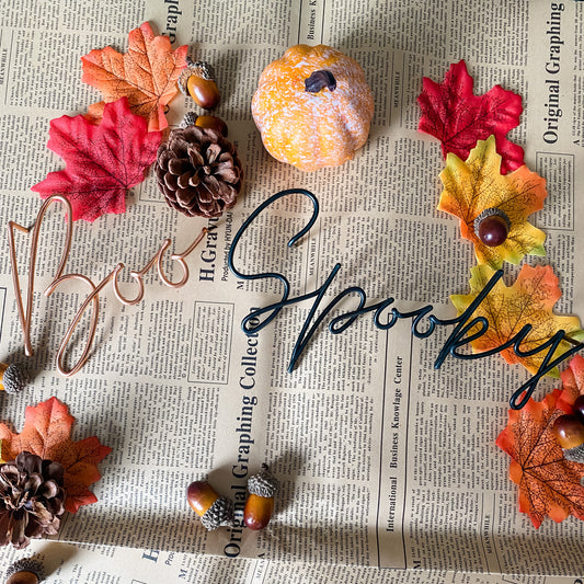 Halloween Pumpkin Word Decorations
