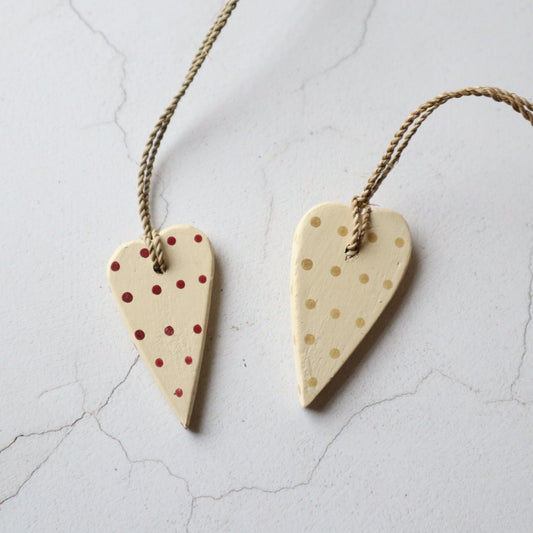 Small Hanging Spotted Heart