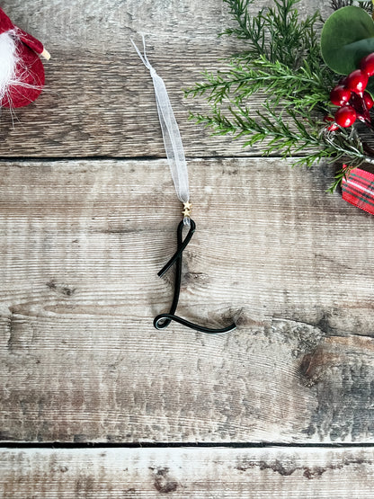 Wire Initial Christmas Decoration