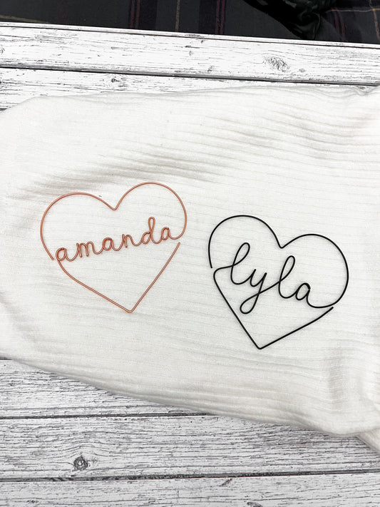 Personalised Name Heart