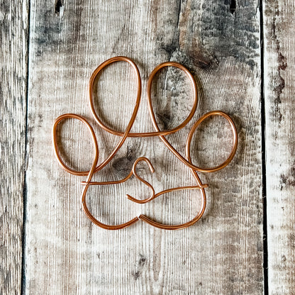 Personalised Wire Paw Print