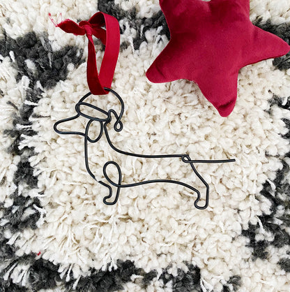 Wire Christmas Dachshund