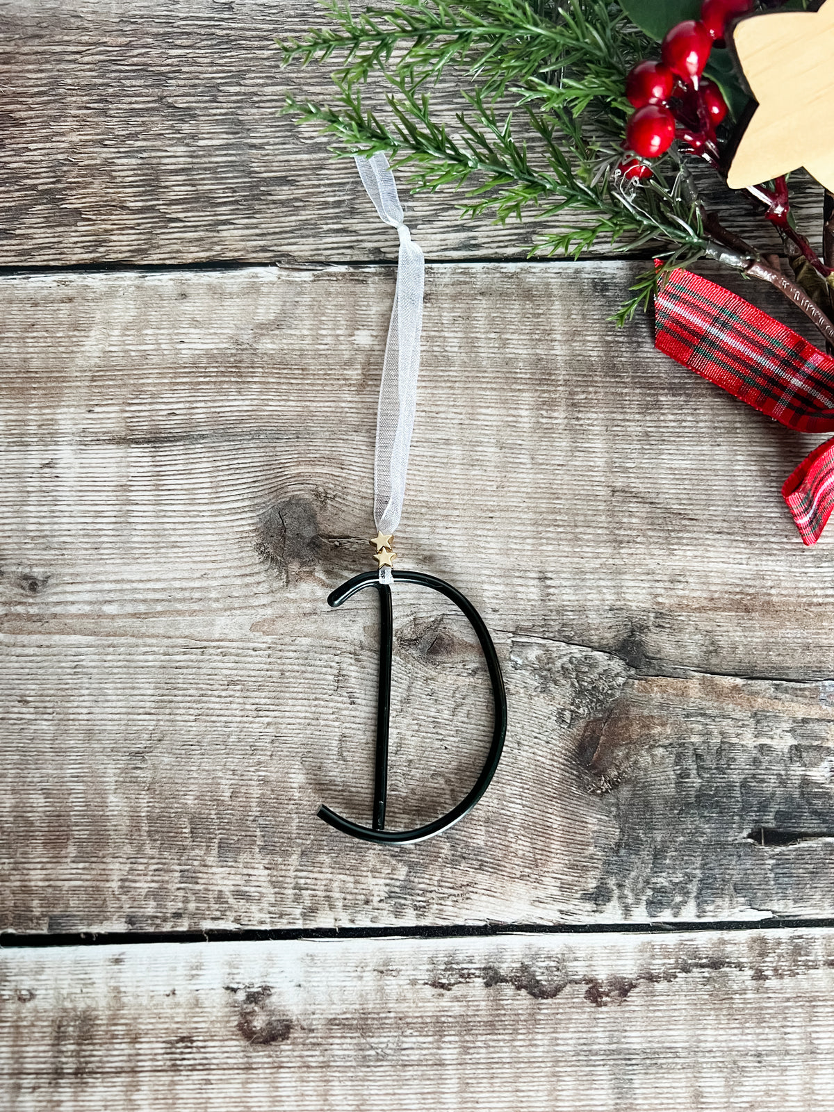 Wire Initial Christmas Decoration