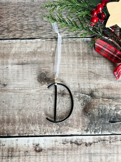 Wire Initial Christmas Decoration
