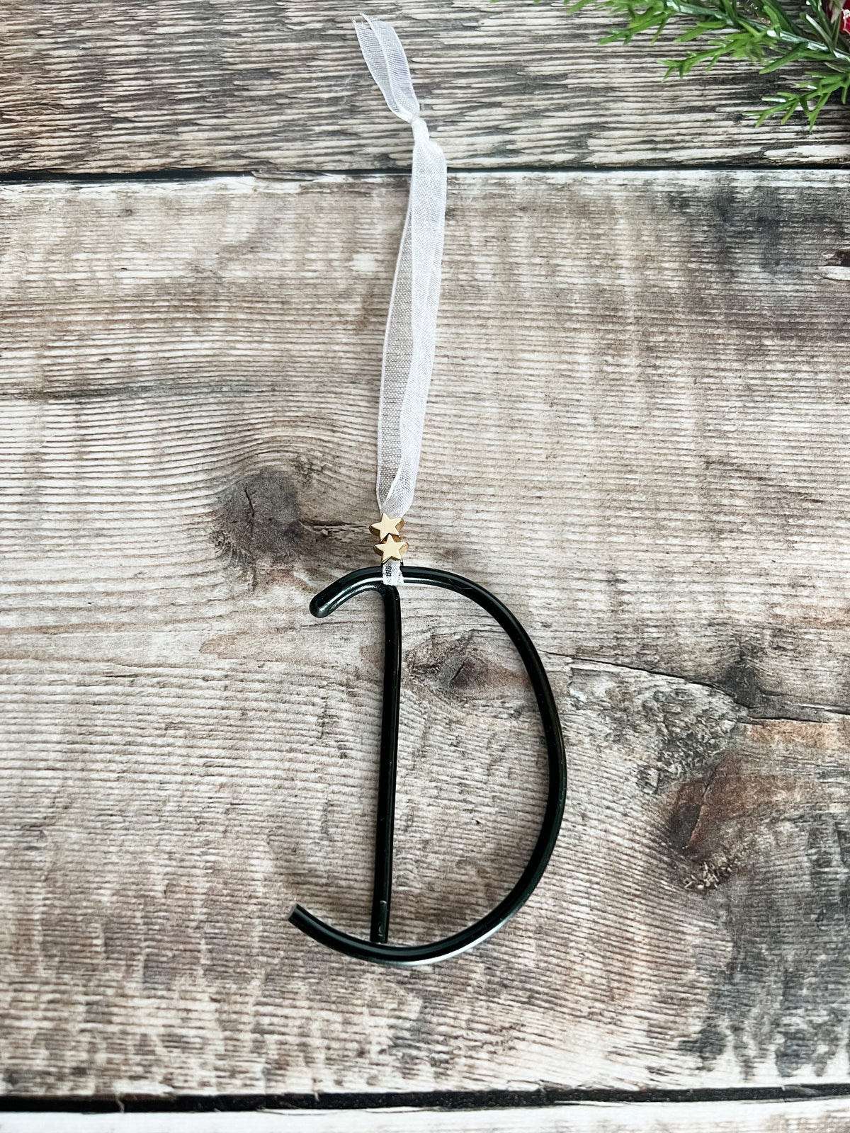 Wire Initial Christmas Decoration