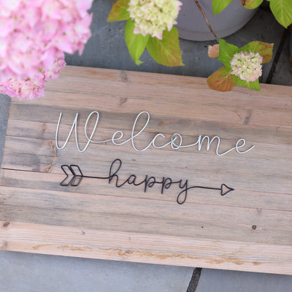 Wire Welcome Sign