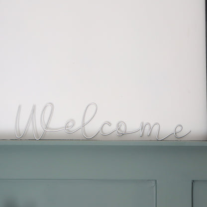 Wire Welcome Sign