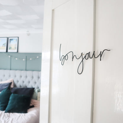 Bonjour Wire Sign