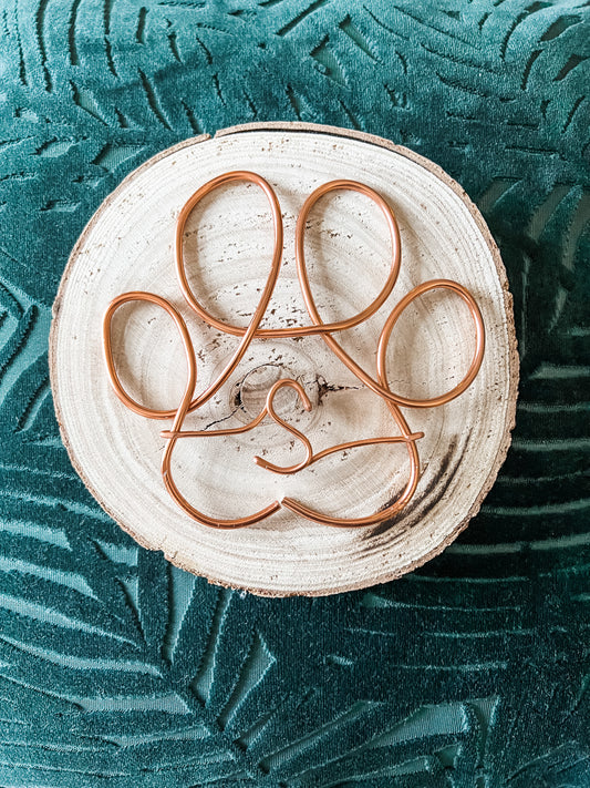 Personalised Wire Paw Print