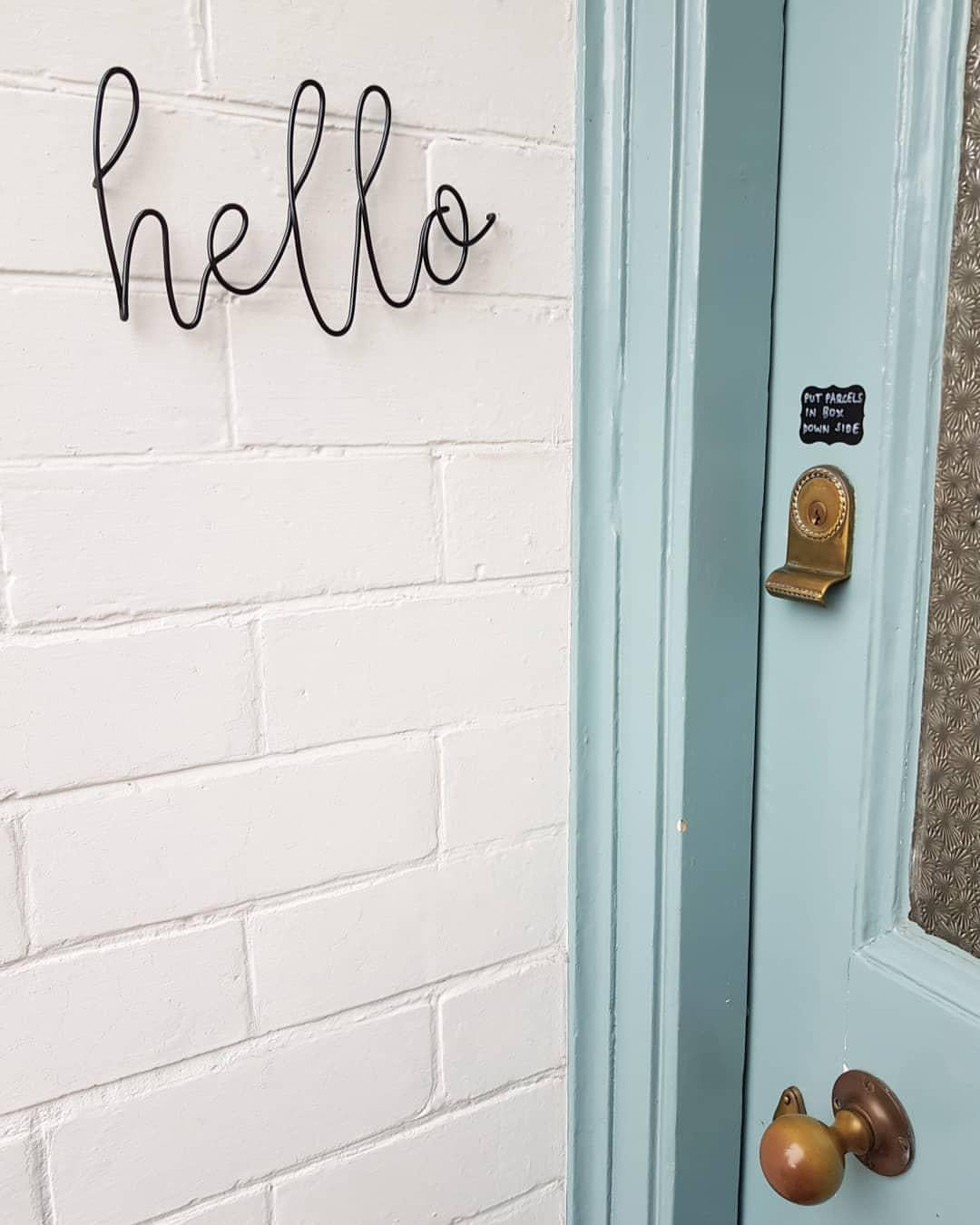 Wire Hello Sign