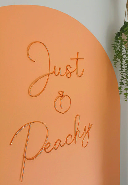 ‘Just Peachy' Wire Sign