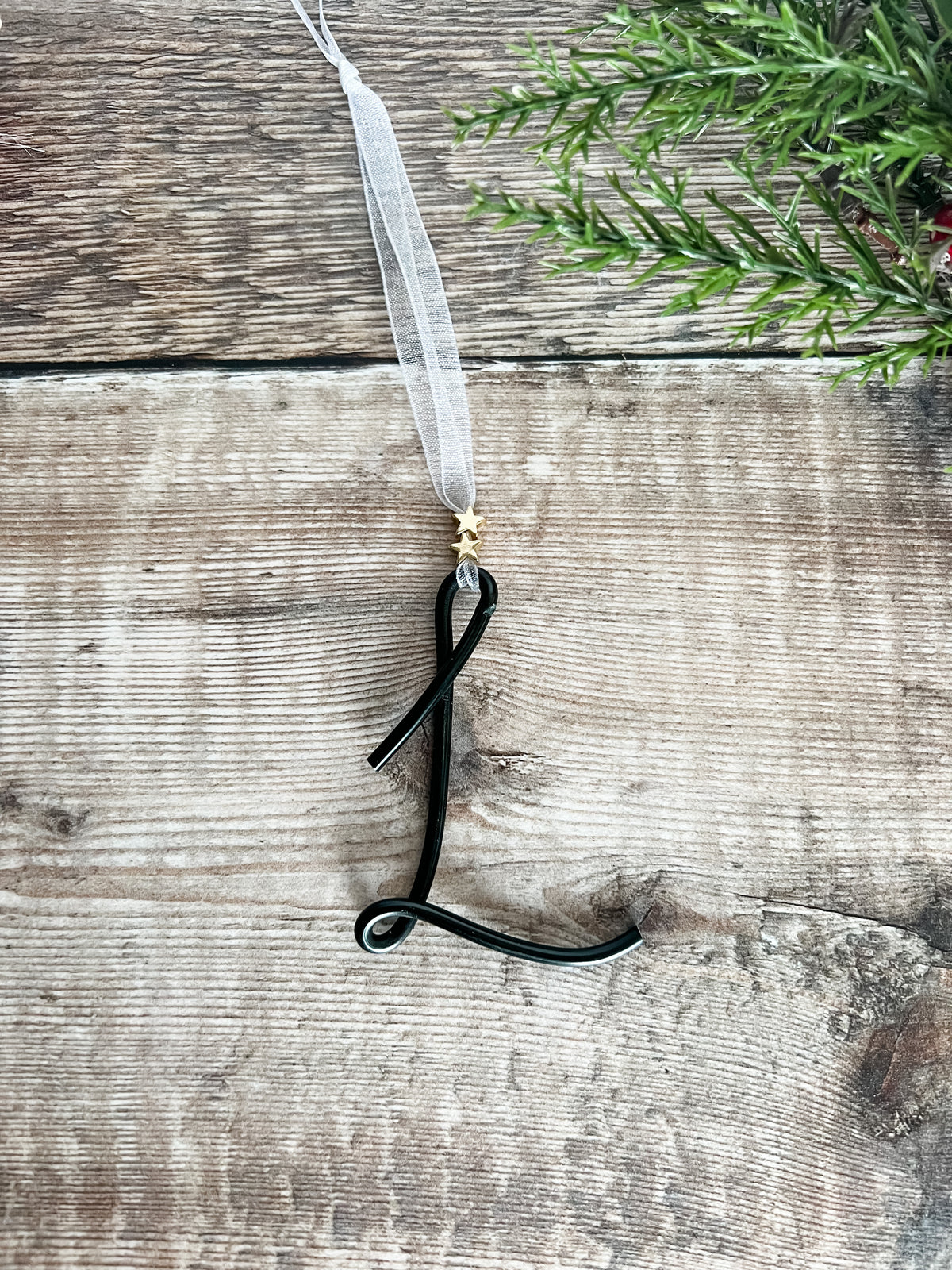 Wire Initial Christmas Decoration