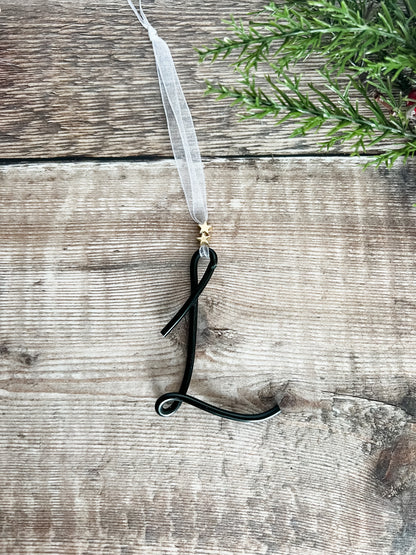 Wire Initial Christmas Decoration
