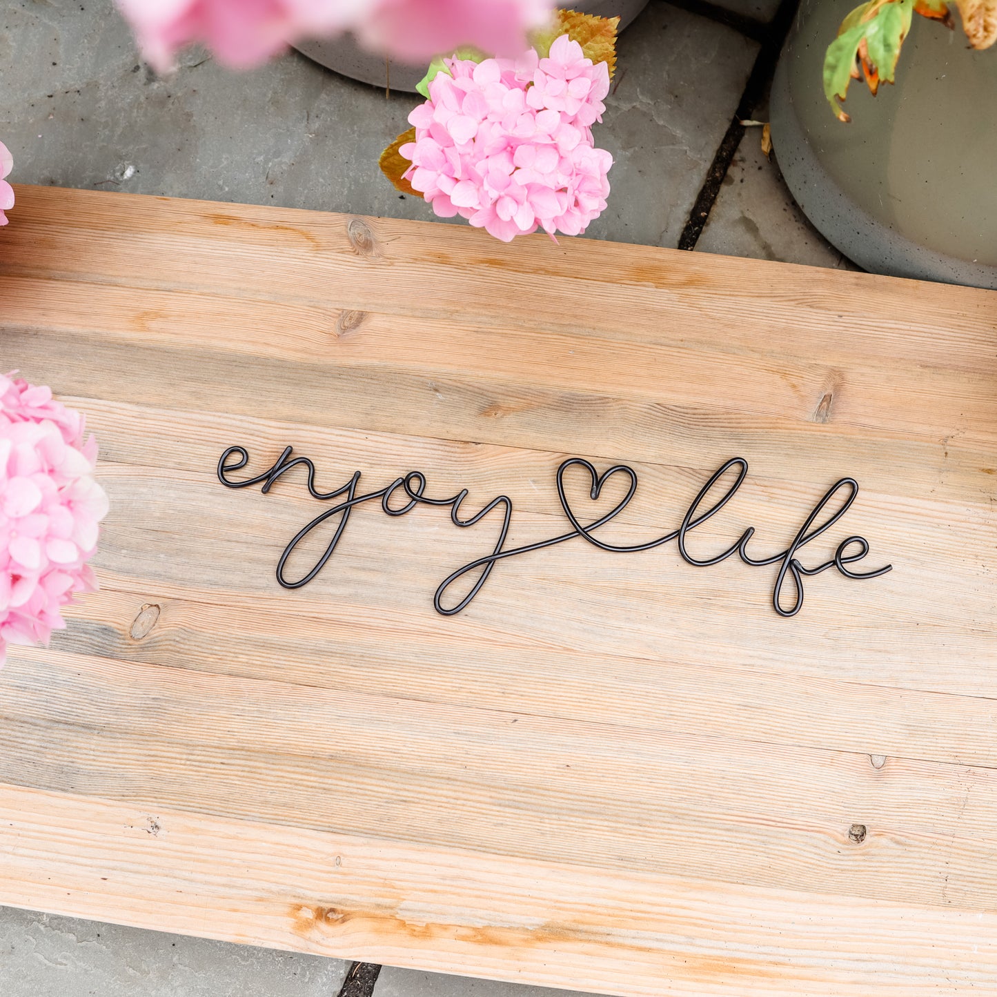 Wire Enjoy Life Sign