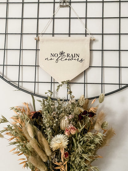 No Rain No Flowers Small Banner